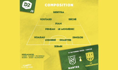 Dans le vestiaire, J5 : FC Nantes – FC Vendenheim