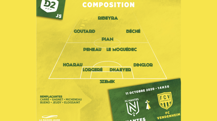 Dans le vestiaire, J5 : FC Nantes – FC Vendenheim